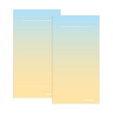 아이씨엘 그라데이션 메모 패드, 블루옐로우, 2개