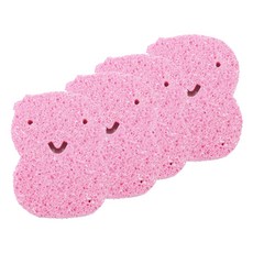 베이비베어 목욕 스펀지, 병아리 핑크, 4개