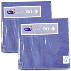 Duni 露水紙設計餐巾紙 33 x 33cm 20 張, 深藍, 2包, 20張