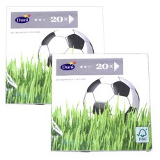 Duni 紙巾足球 33 x 33CM 20 張, 2包, 足球, 20張