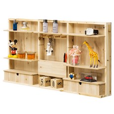 4MERIT 杉木多層壁掛裝飾架, 單色