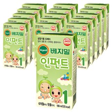 베지밀 인펀트 1단계 아기두유 190ml, 콩유아식, 16팩