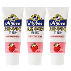 마이비 오랄 후레쉬겔 치약, 딸기향, 3~4세, 3개, 80g