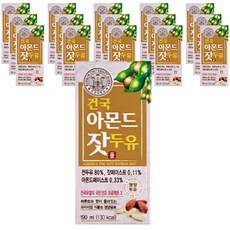 건국 아몬드 잣 두유, 190ml, 16개