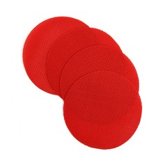 해피툴 모던 짜임 컵받침, 레드, 1개