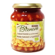 바이오노바 유기농 베이크드 빈 인 토마토소스, 1개, 340g