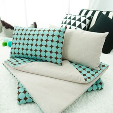 MilkyWay 印花可拆式午睡被組, 圓點薄荷綠款