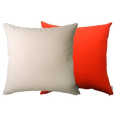 Nasan 靠枕套, 燕麥色+亮橘色