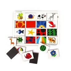 우드피아 무늬 맞추기 퍼즐, 1개, 16피스