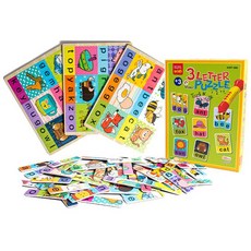 ariati 有聲磁鐵拼圖 三個字母, 3歲以上, 54片