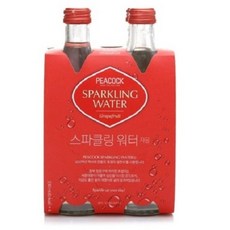 피코크 스파클링워터 자몽, 330ml, 4개
