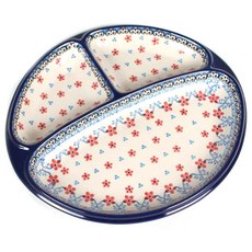 세라미카 아티스티나 3칸 나눔접시, 레드아이비, 1개