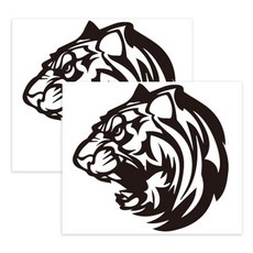 [裝飾貼紙]老虎紋身, 2個, 黑色