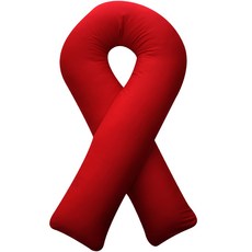 BED&DECO 素色U型抱枕, 紅色的