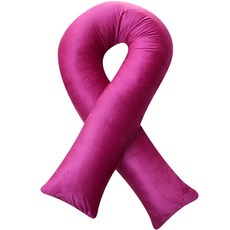 BED&DECO 素色超細纖維U型靠枕, 葡萄酒