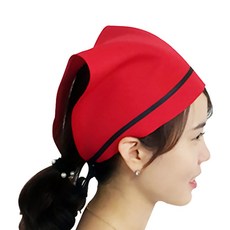 주식회사 부용 바리스타 다용도 [두건], 레드, 1개