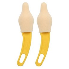 DOUBLEHEART 寬頭奶嘴刷 2個 黃色, 2支