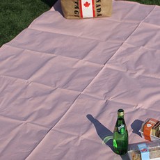 媽咪藝術 雙面防水露營野餐墊 現代粉色, 1個