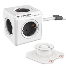 allocacoc Multi-Tab 擴展USB延長線+固定底座, 3m, 灰色, 1組