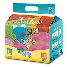 Penelope Miracle褶皺褲型尿布, L, 30片