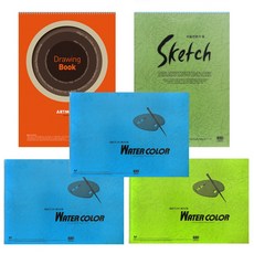 아트모아 미술용 스케치북 랜덤발송 170g, 4절, 5개