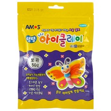 아모스 탱탱 아이클레이 파우치, 보라, 50g, 1개