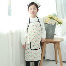 BEBE CHOUETTE 紅鶴棉質圍裙 + 頭巾組
