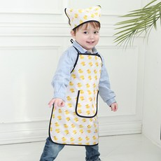 Bebe Chouette 兒童款防水圍裙+頭巾