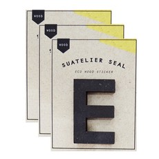 슈아뜰리에 1705 wood 55 x 70 mm 디자인 스티커, E, 3개