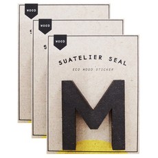 슈아뜰리에 1713 wood 55 x 70 mm 디자인 스티커, M, 3개