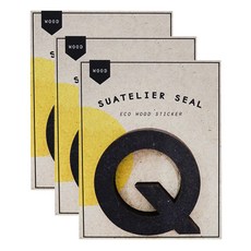 슈아뜰리에 1717 wood 55 x 70 mm 디자인 스티커, Q, 3개