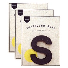 슈아뜰리에 1719 wood 55 x 70 mm 디자인 스티커, S, 3개