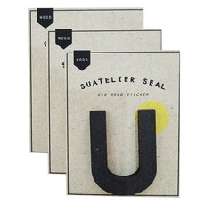 슈아뜰리에 1721 wood 55 x 70 mm 디자인 스티커, U, 3개