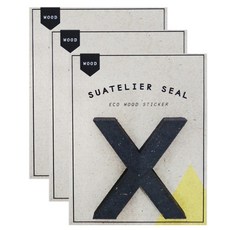 슈아뜰리에 1724 wood 55 x 70 mm 디자인 스티커, 3개