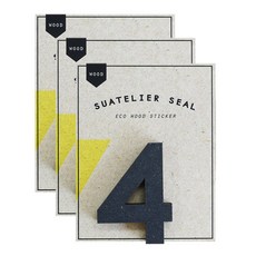 슈아뜰리에 1732 wood 55 x 70 mm 디자인 스티커, 4, 2개, 3개