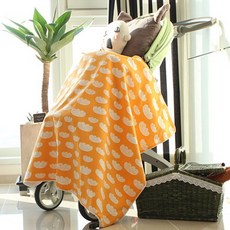 MOM TO BEE 雲朵推車毯, 黃色