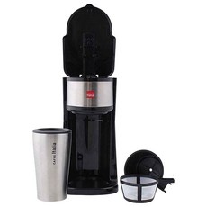 카페이탈리아 크리스티 커피메이커 세트 DM-1000, 드립커피머신 + 스테인리스 텀블러 + 필터바구니 + 손잡이 부착 메시필터, 1세트