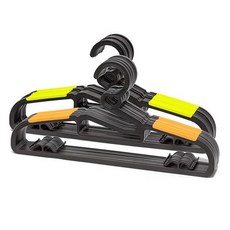 愛心防滑衣架, 綠色 + 橘色, 50個