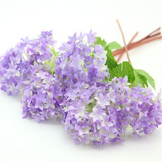 幸福村莊 人造小花繡球花叢 3入, 紫色, 3個