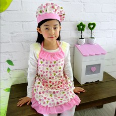 Yein Mom 孩童棉圍裙 + 廚師帽