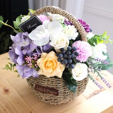 MORIANN 花朵造型肥皂花籃, 紫色