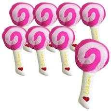 TTPET 迷你棒棒糖寵物發聲玩具, 粉色的, 8 個