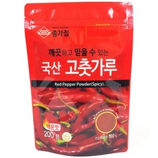 종가집 국산 고춧가루 매운맛, 200g, 1개