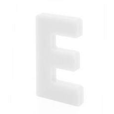 쿠 홈 인테리어 소품 아크릴 스텐딩 이니셜, 01E(화이트)