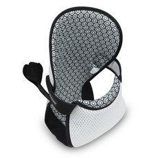 Manito 3D網狀背帶涼墊, 黑色 花朵款, 1個