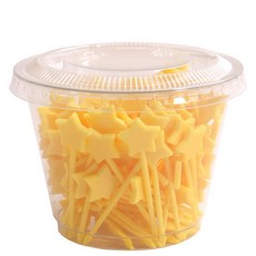 봄91 디자인 별픽 노랑, 100개입, 1개