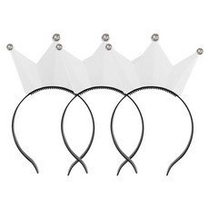 joyparty 派對팡 LED燈皇冠髮箍, 白色, 3入