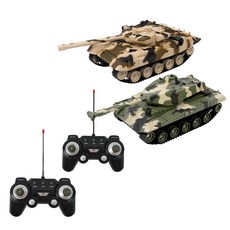 비앤씨 뉴 서바이벌 배틀 RC 탱크 2p 세트, 혼합색상, 1개