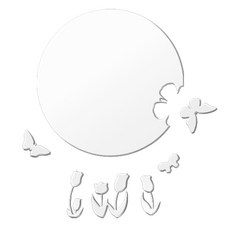 쿠 벽에 붙이는 DIY거울 아크릴미러, 꽃과 나비