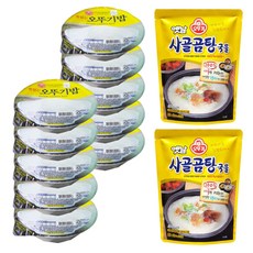 오뚜기 맛있는 오뚜기밥 210g x 10p + 옛날 사골곰탕 350ml x 2p, 1세트